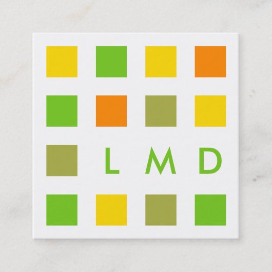 moskee-pleinen vierkante visitekaartje (Voorkant)