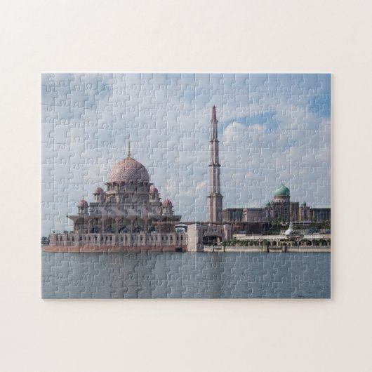 Moskee Putra Jaya Maleisië. Legpuzzel (Horizontaal)