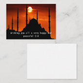 Moskee silhouet bij zonsondergang notitiekaartje (Voorkant / Achterkant)