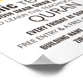 Moskee van Abu'l Haggag, Islamitische leer Advert. Poster (Hoek)