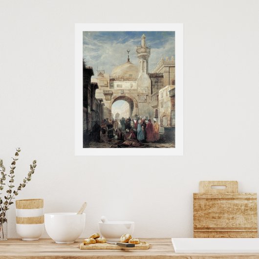 Moskee van Al Azhar in Caïro Poster (Keuken)
