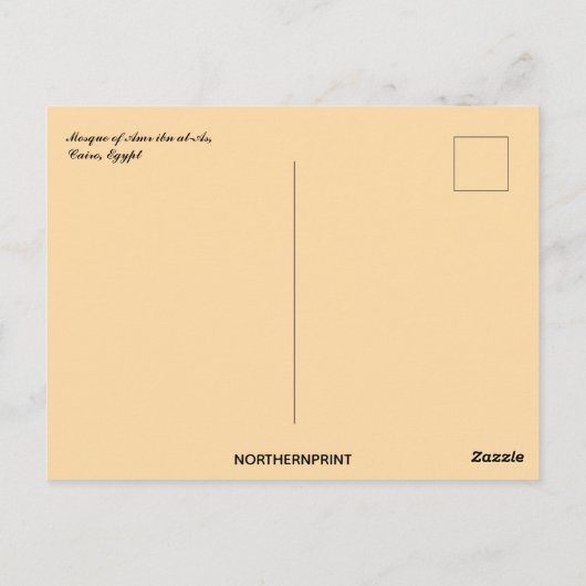 Moskee van Amr Ibn al als Caïro Egypte Briefkaart (Achterkant)
