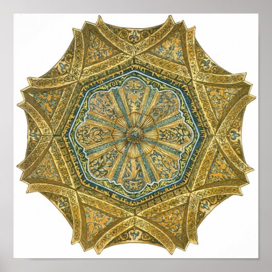 moskee van Cordoba Spanje. Mihrab cupola Poster (Voorkant)