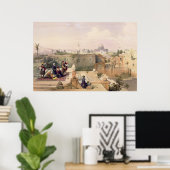 Moskee van Omar die de plaats van de tempel toont Poster (Thuiskantoor)