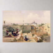 Moskee van Omar die de plaats van de tempel toont Poster (Voorkant)