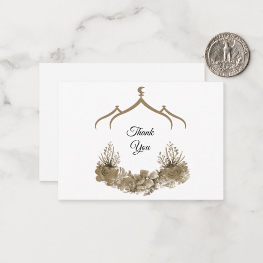 Moskee ventilator Hartelijk dank Notitiekaartje (Voorkant / Achterkant in situ)