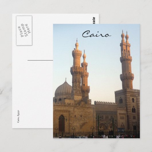 moskeeën minares cairo briefkaart (Voorkant / Achterkant)