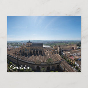 Moskeekathedraal van Cordoba van boven in Spanje Briefkaart