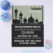 Moskeesilhouet, islamitische onderwijsreclame flyer (Enkel)