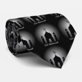 Moskekoepel en minaret silhouette stropdas (Opgerold)