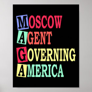 Moskou-agenten die Amerika besturen Anti-Trump-Rus Poster