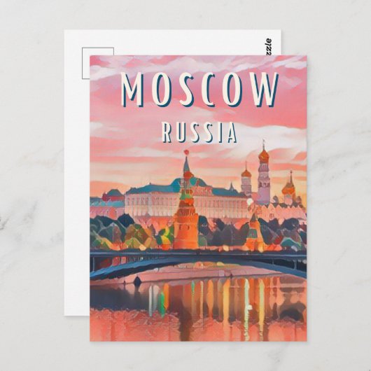 Moskou Briefkaart (Voorkant / Achterkant)
