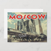 Moskou, briefkaart van serie Bezoek Rusland (Voorkant / Achterkant)