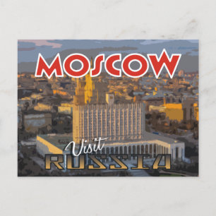 Moskou, briefkaart van serie Bezoek Rusland