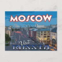 Moskou, briefkaart van serie Bezoek Rusland
