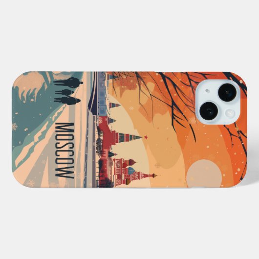 Moskou Case-Mate iPhone Case (Achterkant (horizontaal))