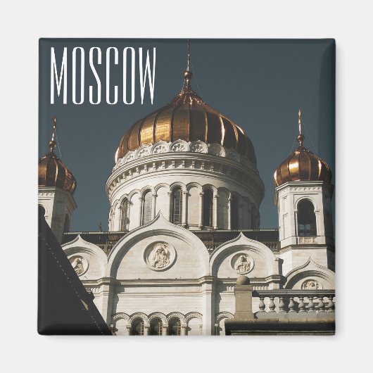 Moskou Christus De Savior Cathedraal Architectuur Magneet (Voorkant)
