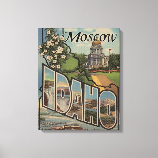 Moskou, IdahoLarge Letter ScenesMoskou, ID Canvas Afdruk (Voorkant)