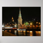 Moskou in nacht poster (Voorkant)