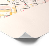 Moskou - kaart van de stad Chalk in Rusland Poster (Hoek)