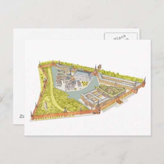 Moskou Kremlin Briefkaart (Voorkant / Achterkant)