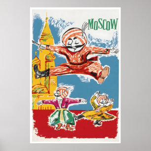 Moskou Kunst Rusland Reisposter Russische Dansen Poster