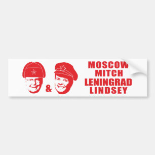 Moskou Mitch en Leningrad Lindsey Bumpersticker