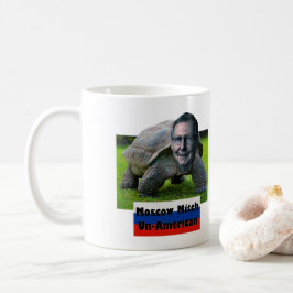 Moskou Mitch is niet-Amerikaans, schildpad, vlag, Koffiemok