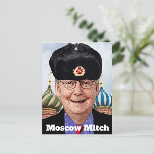 Moskou Mitch McConnell Briefkaart (Staand voorkant)
