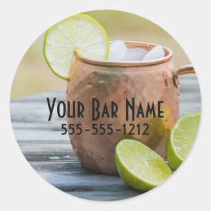 Moskou Mule Advertisement Ronde Sticker