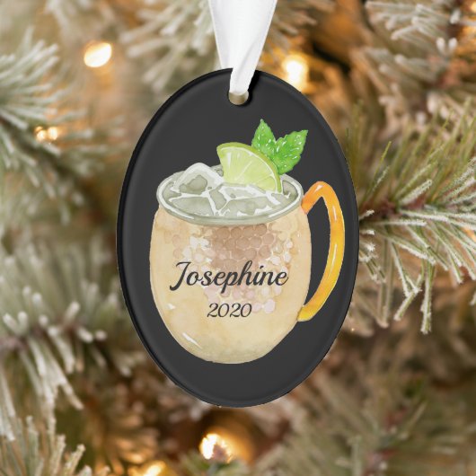Moskou Mule Cocktail gepersonaliseerd Ornament (Boom)