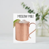 Moskou Mule Copper Mok Low Poly Geometric Design Briefkaart (Staand voorkant)
