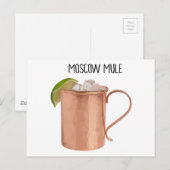 Moskou Mule Copper Mok Low Poly Geometric Design Briefkaart (Voorkant / Achterkant)