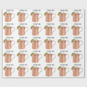 Moskou Mule Copper Mok Low Poly Geometric Design Cadeaupapier (Vlak)