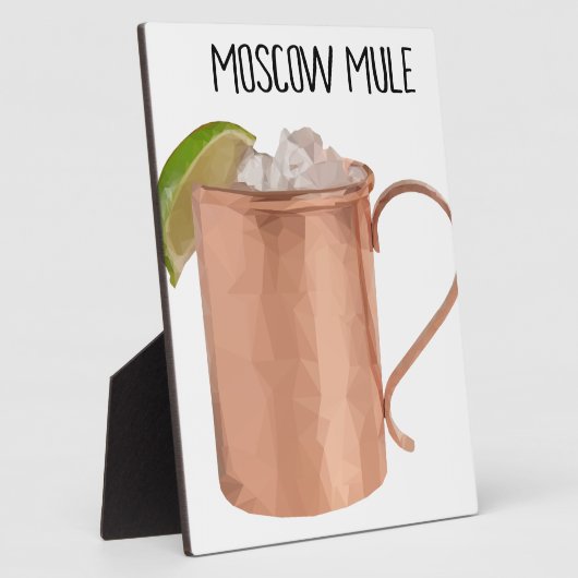 Moskou Mule Copper Mok Low Poly Geometric Design Fotoplaat (Zijkant)