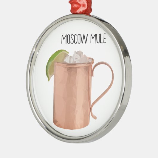 Moskou Mule Copper Mok Low Poly Geometric Design Metalen Ornament (Links)