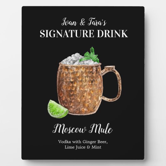 Moskou Mule ・ PERSONALIZE deze Drink van de Handte Fotoplaat (Voorkant)