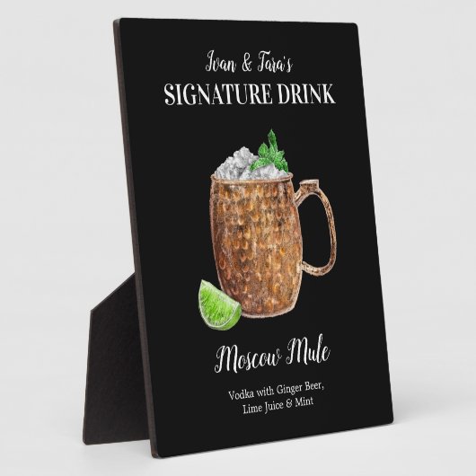 Moskou Mule ・ PERSONALIZE VAN dit Plan van de Drin Fotoplaat (Zijkant)