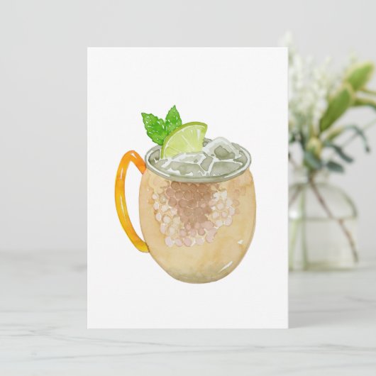 Moskou Mule-uitnodigingen Kaart (Staand voorkant)