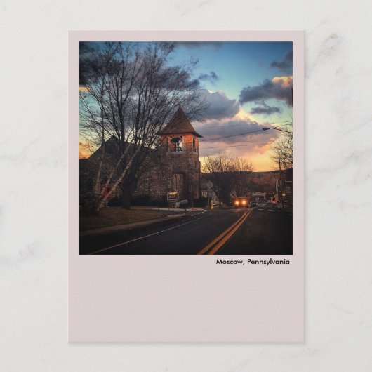 Moskou, PA-Kerk St.Moskou Verenigde Methodisten Ke Briefkaart (Voorkant)