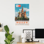 Moskou Reisposter Rusland Kunst Vintage Print (Thuiskantoor)