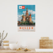 Moskou Reisposter Rusland Kunst Vintage Print (Keuken)