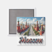🧲 Moskou Rusland Avontuurherinnering 🇷🇺 Magneet (Voorkant / Achterkant)