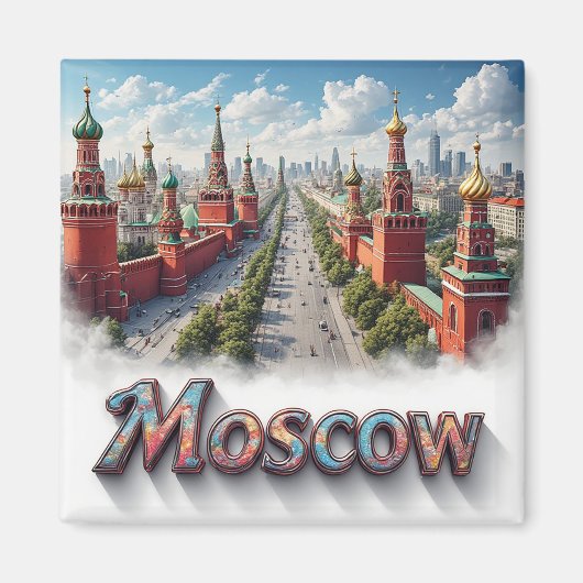 🧲 Moskou Rusland Avontuurherinnering 🇷🇺 Magneet (Voorkant)