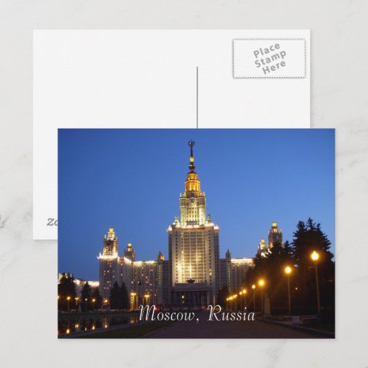 Moskou, Rusland Briefkaart (Voorkant / Achterkant)