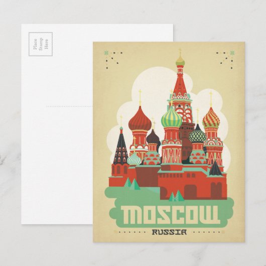 Moskou, Rusland Briefkaart (Voorkant / Achterkant)