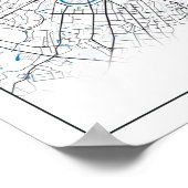 Moskou Rusland City Map Eenvoudig reizen Poster (Hoek)