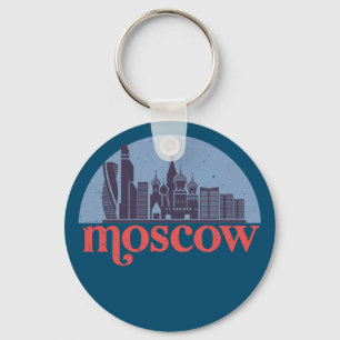 Moskou Rusland City Skyline  Cityscape Sleutelhanger