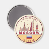 Moskou Rusland City Skyline Embleem Magneet (Voorkant / Achterkant)