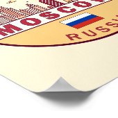 Moskou Rusland City Skyline Embleem Poster (Hoek)